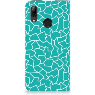 👉 Standcase blauw Huawei P Smart (2019) Hoesje Design Cracks Blue 8720091138551