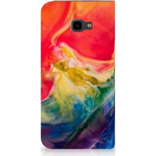 👉 Standcase Samsung Galaxy J4 Plus Uniek Hoesje Watercolor Dark 8720091214125