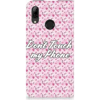 👉 Standcase roze Huawei P Smart (2019) Uniek Hoesje Flowers Pink DTMP 8720091488274