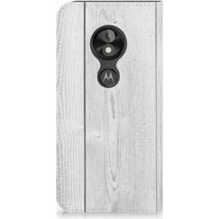 👉 Standcase wit Motorola Moto E5 Play Hoesje Design White Wood 8720091499119