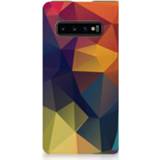 👉 Standcase Samsung Galaxy S10 Hoesje Design Polygon Color 8720091613584