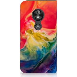 👉 Standcase Motorola Moto E5 Play Uniek Hoesje Watercolor Dark 8720091630833