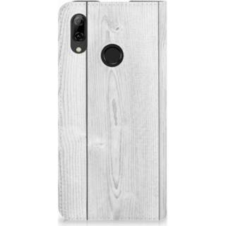 👉 Standcase wit Huawei P Smart (2019) Hoesje Design White Wood 8720091833531