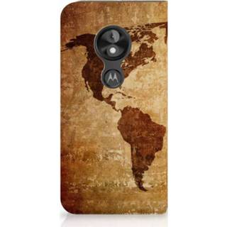 👉 Standcase Motorola Moto E5 Play Hoesje Design Wereldkaart 8720091943469