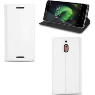 👉 Standcase wit Nokia 2.1 Stand Case Hoesje met Pashouder 8720091917590