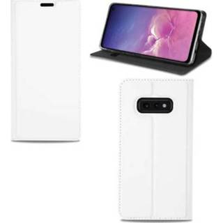 Standcase wit Samsung Galaxy S10e Stand Case Hoesje met Pashouder 8720091188587