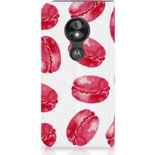 👉 Standcase roze Motorola Moto E5 Play Hoesje Design Pink Macarons 8720091638174