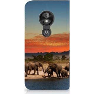 👉 Standcase Motorola Moto E5 Play Hoesje Design Olifanten 8720091668164