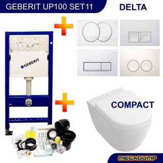 👉 Toiletset UP100 54 Villeroy & Boch O.Novo DirectFlush Compact Met Bril En Drukplaat 8719304390145