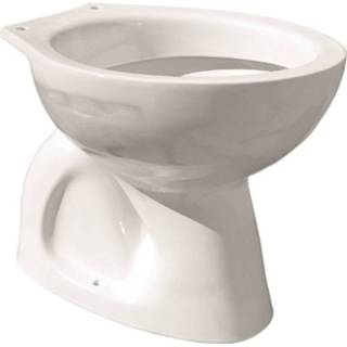 👉 Toiletpot wit porselein s vlakspoel staand toilet standaard Vrijstaande Van Marcke ISIFIX Verborgen Vloeraansluiting 12 cm 6221006025352