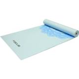 Yoga mat blauw - Focus Fitness met print 8718627091357
