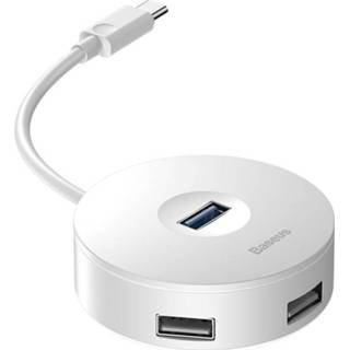 👉 Power supply wit Baseus Round Box 4-port USB 3.0 Hub met MicroUSB - 5712580001098