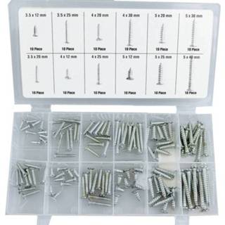 👉 Houtschroef Hofftech Houtschroeven Set - 120 Delig assortimentsdoos 8715156018749