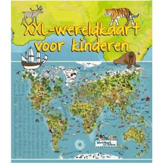 👉 Wereldkaart XXL kinderen Lifetime dieren voor 140 x 95 cm 8711252105635