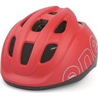 👉 XS baby's rood Bobike Babyhelm One Strawberry Red 5604415075209 5604415093395