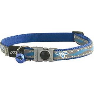 👉 Katten halsband grijs XS blauw Kattenhalsband NightCat Blue Floral 649510028878