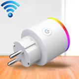 👉 Afstandsbediening 15a WiFi EU Plug Power Adapter elektriciteit statistieken APP Remote Control Timer Smart Socket met Alexa & Google Startpagina RGB kleuren LED licht 100-250 v AC 6922364664909