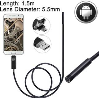 👉 Inspectie camera 2-in-1 Micro USB & USB-endoscoop waterdichte Snake Tube met 6 geleid voor nieuwste OTG Androïde telefoon lengte: 1.5 m Lens Diameter: 5.5 mm 6953645015196