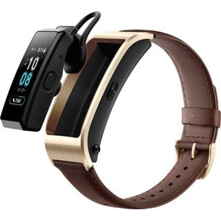 👉 Headset bruin Huawei TalkBand B5 Bluetooth 4.2 Fitness Tracking Business Slimme armband voor Android / iOS 1.13 inch AMOLED Touch 2.5D scherm steun Tracker stappenteller slapen Monitor (bruin) 6922405033404