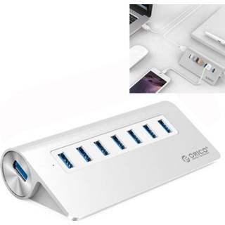 👉 ORICO M3H7-V1 aluminium legering 7 USB 3.0 poorten HUB met 30W Power Adapter 6922594051418