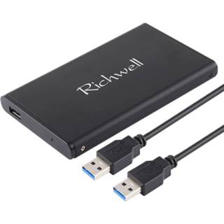 👉 Zwart Richwell SATA R2-SATA - 2TB 2 5 inch USB3.0 Super Speed Interface mobiele harde schijf Box(Black) 6922158033829
