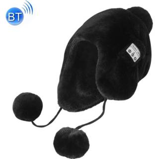 👉 Hoed zwart pluche Bluetooth Warm ondersteunt het beantwoorden van de telefoon & portret Taking muziek (zwart) 6922698254319