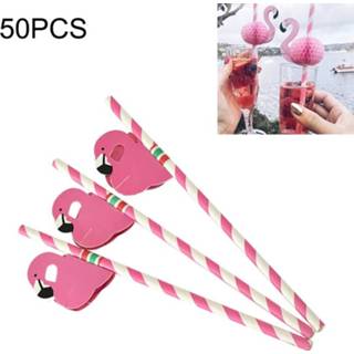 👉 Papieren rietje roze stro 50 stuks 3D Flamingo Jungle rietjes Birthday Party Decorations Cocktail bruiloft 8206664949637