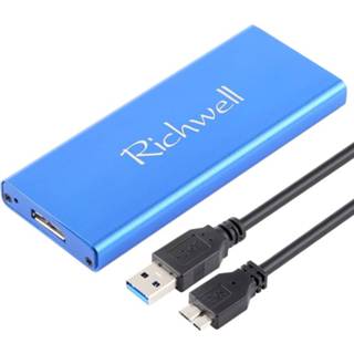 👉 Blauw Richwell SSD R16-SSD - 480GB 2.5 inch van USB3.0 naar NGFF(M.2) Interface mobiele harde schijf Box(Blue) 6922352138047