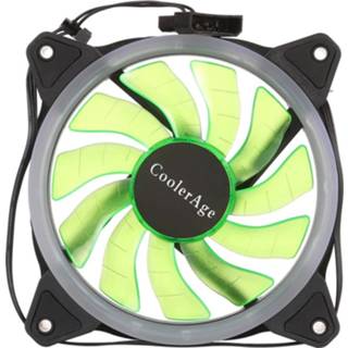 👉 Stille ventilator groene donkergroen Kleur LED 12cm 3pin Computer onderdelen Chassis Fan als Host voor koeling met macht aansluitkabel (groene Light)(Green) 6922832307192
