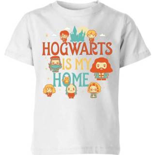 Harry Potter Kids Hogwarts Is My Home Kids' T-Shirt - White - 11-12 Years - Wit