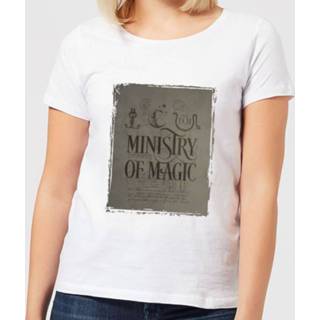 👉 Harry Potter Ministry Of Magic Women's T-Shirt - White - 5XL - Wit