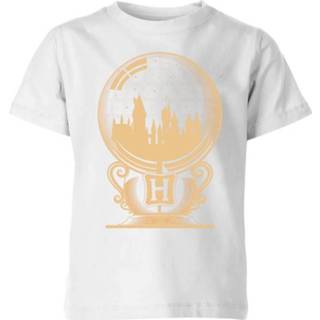 👉 Harry Potter Hogwarts Snowglobe Kids' T-Shirt - White - 11-12 Years - Wit