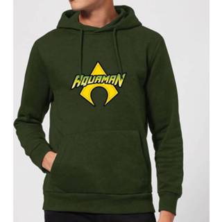 👉 Hoodie donkergroen s male Forest Green Justice League Aquaman Logo -