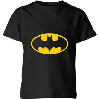 Justice League Batman Logo Kids' T-Shirt - Black - 7-8 Years - Zwart