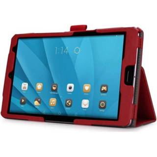 👉 Active rood Huawei Mediapad M5 8.4 Hoes - Hand Strap Book Case 8719793024378