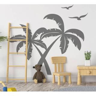 👉 Muursticker nederlands Muurstickers slaapkamer silhouet palmboon
