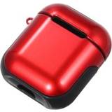 👉 Earphone rood silicone TPU Case Protective Cover for Airpods Shockproof Waterproof Protector Apple AirPod Accessories Smooth Surface(Red)