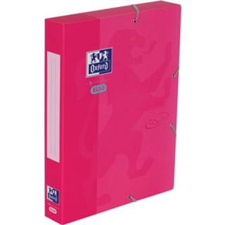 👉 Rugetiket roze karton Oxford Touch elastobox uit karton, rug van 4 cm, met rugetiket, 4006144004412