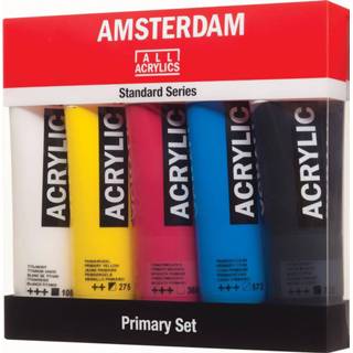 👉 Etui Amsterdam acrylverf tube van 120 ml, 5 stuks in primaire kleuren 8712079300555