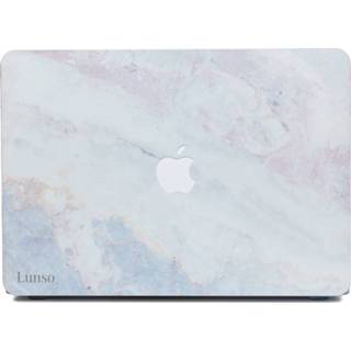 Coverhoes kunststof Marble Brees hardcase hoes wit Lunso - cover MacBook Air 13 inch (2012-2017) 9145425575052