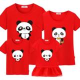 Dress Family Matching Outfits Summer 2019 Look Mother And Daughter Dresses Mom Me Clothes Christmas T-shirt Panda