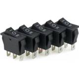 👉 5PCS KCD3 Rocker Switch 15A /20A 125V/250V ON-OFF-ON 3 Position 3 Pin Electrical equipment Power switch black