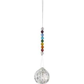 👉 Kristal glas active Hangend Geslepen met Chakra Kralen 8900000880072
