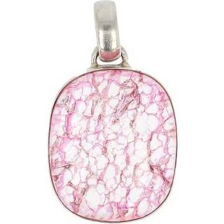👉 Hanger roze zilveren active Bergkristal Crackle