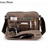 👉 Messenger bag canvas High Quality Multifunction travel men brand men's crossbody luxury vintage style briefcase w304