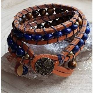 👉 Armband active Dubbele Wrap Lapis Lazuli / Tijgeroog 7440841899853