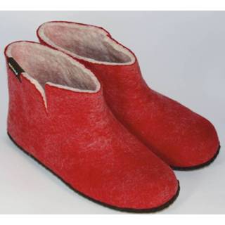👉 Pantoffels rood vilt 31 active van (Rood - Maat 31) 4260419353661