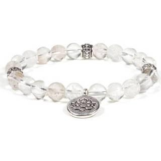 👉 Armband elastisch active Mala Bergkristal met Lotus 8719497618491