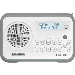 👉 Grijs wit Sangean DPR-67 DAB+ Transistorradio FM Accu laadfunctie Grijs, 4711317992693