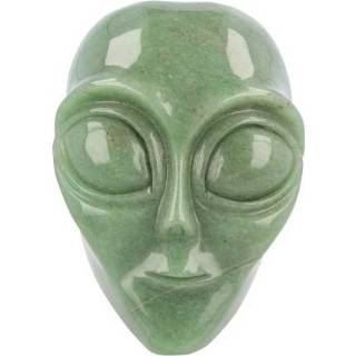 👉 Groen active Schedel Alien Aventurijn (Model 1)